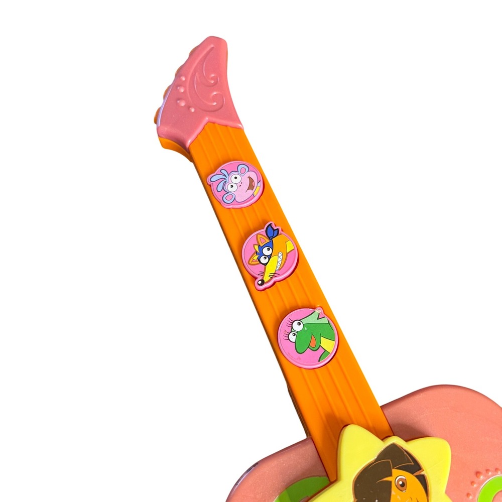 Dora the Explorer Musical Toy Guitar Pink Orange Star Nick Jr Fisher-Price 2009 - Picture 2 of 6